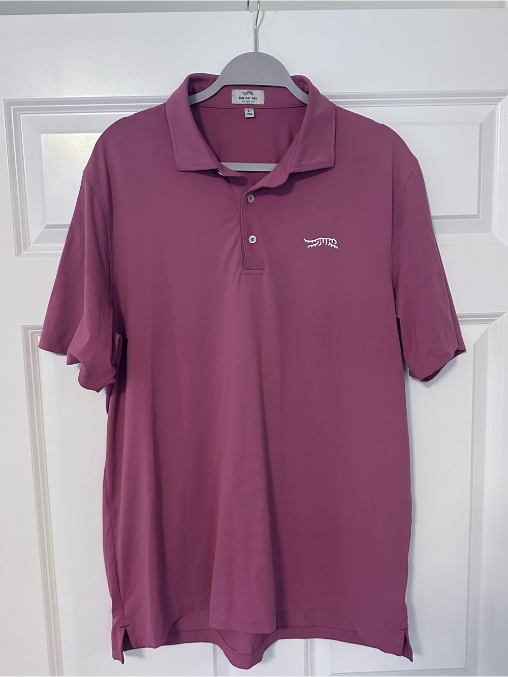 Sun Day Polo Shirt - Men's Mauve Pink Short Sleeve